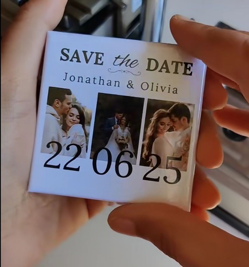 Personalizowany magnes „Save the Date” ze zdjęciem