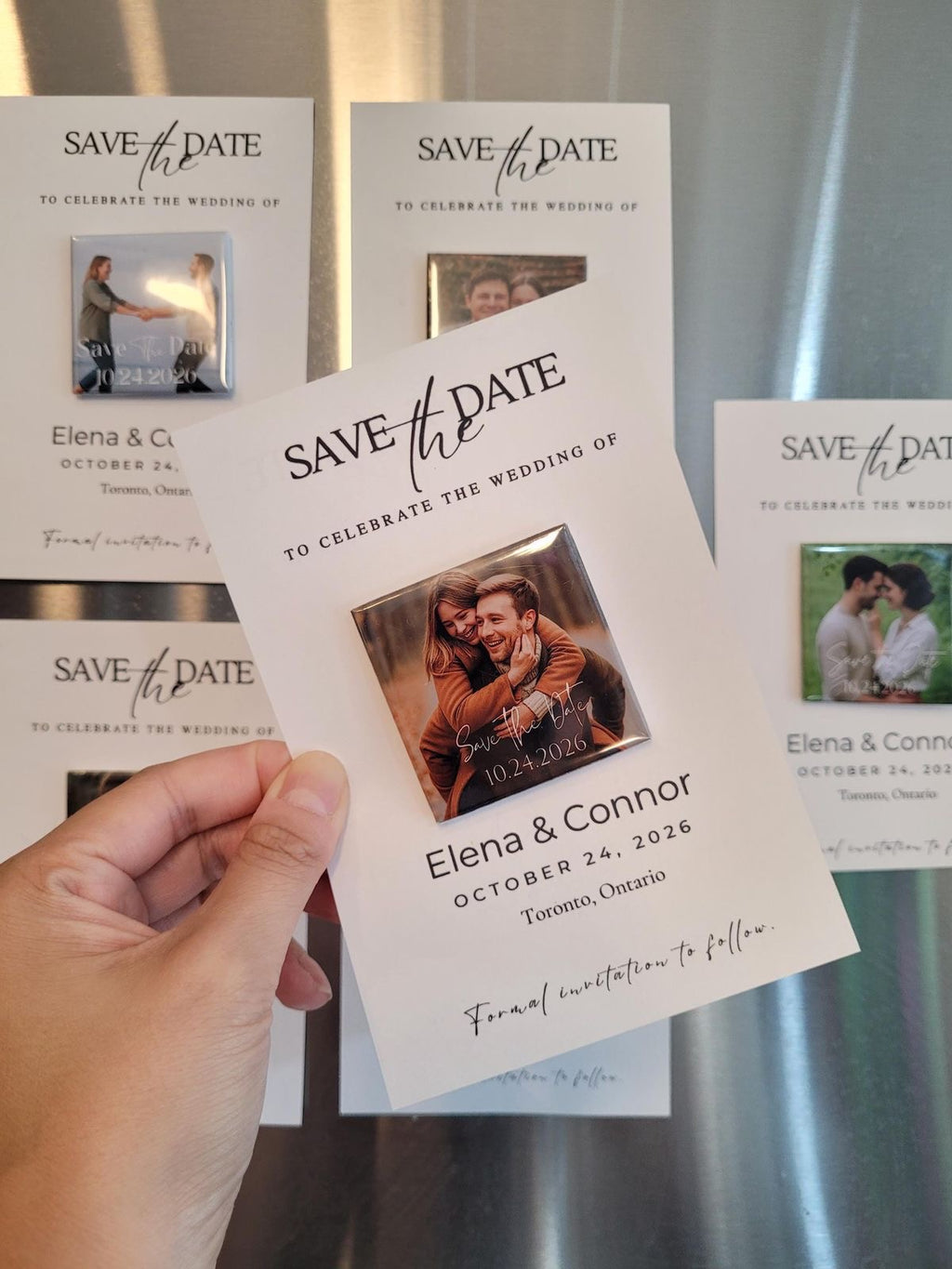Zaproszenie oraz magnes „Save the Date” z pełną personalizacją