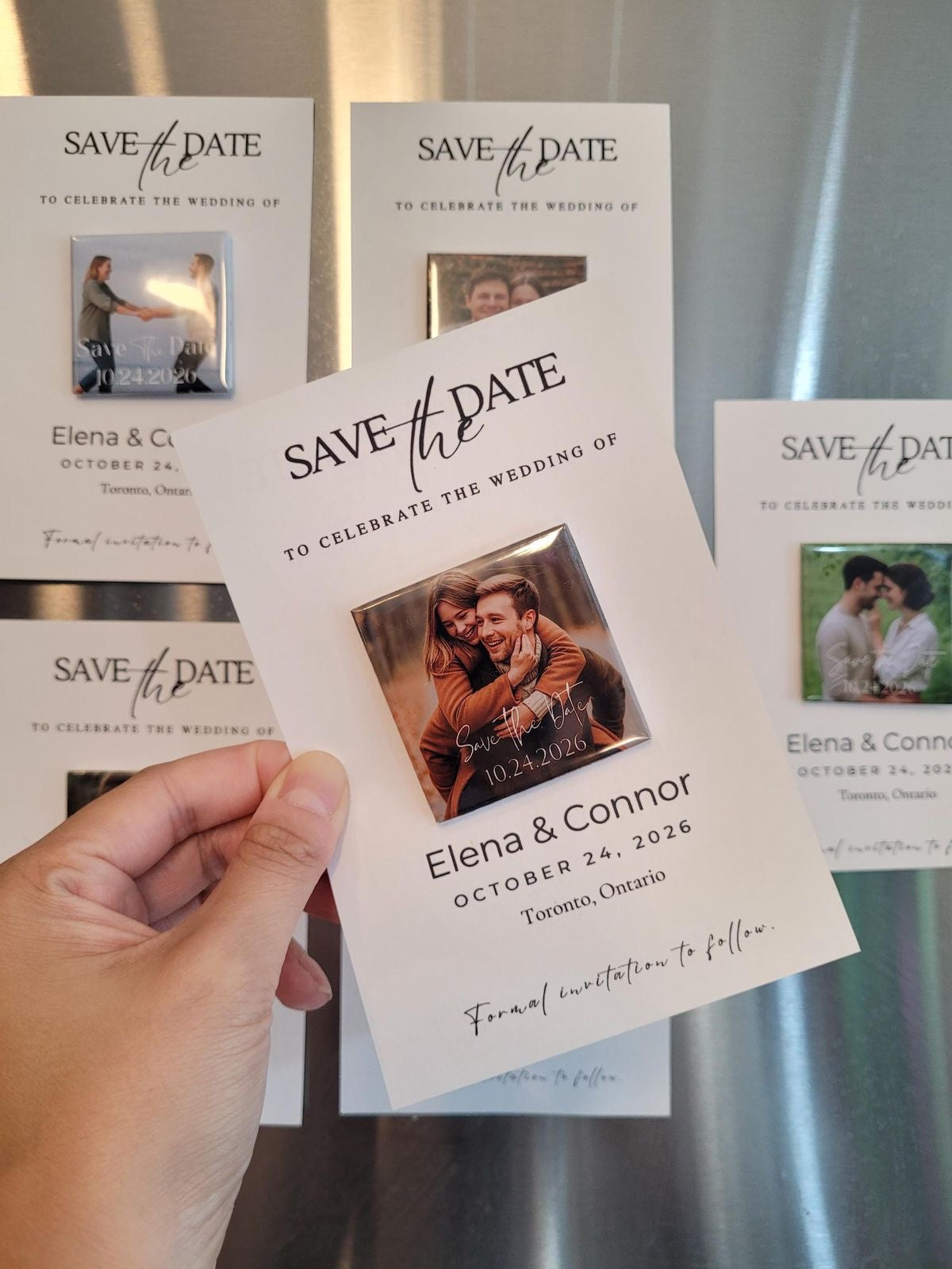 Zaproszenie oraz magnes „Save the Date” z pełną personalizacją