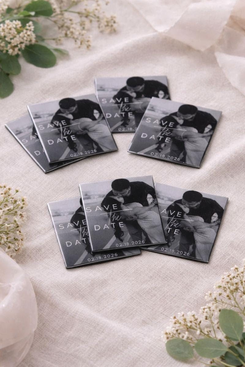 Personalizowany magnes „Save the Date” ze zdjęciem